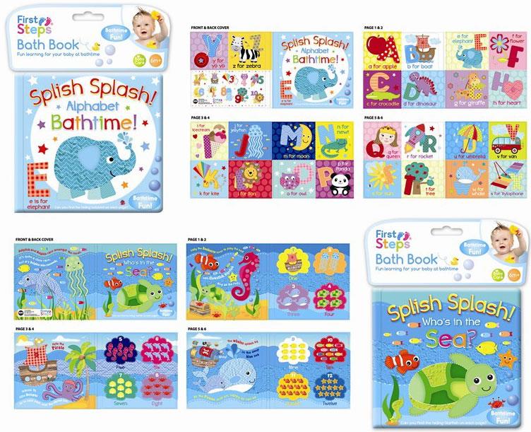 Baby's Soft Foam Early Learning Bath Book (Alphabet or Numbers) Curious Minds