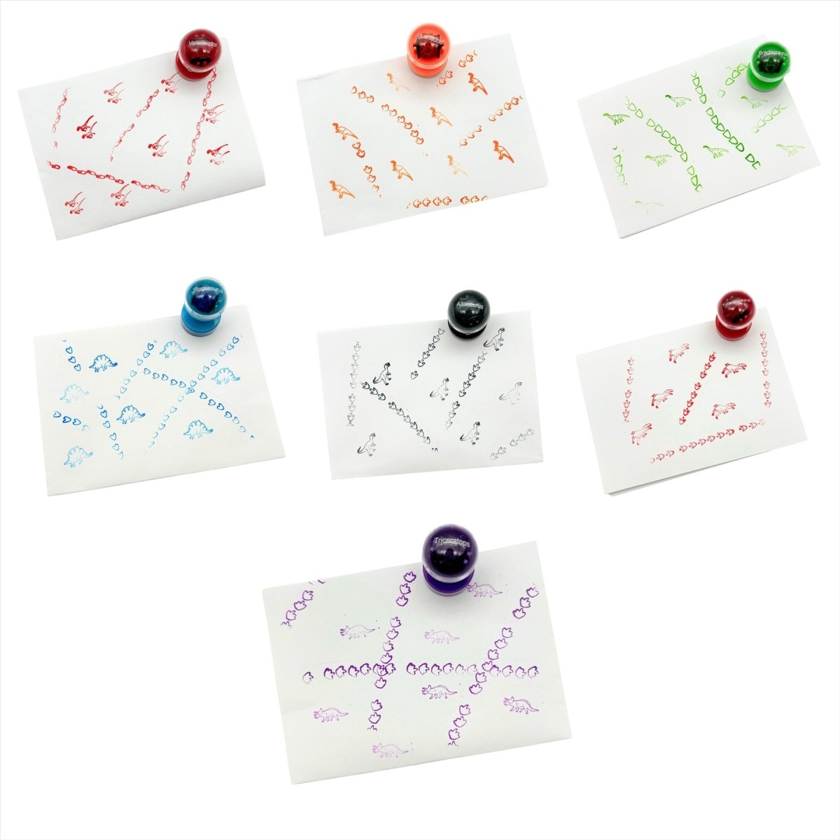 Double Sided Self Inking Dinosaur Stamper with Roller (single) - The Imagination Shop
