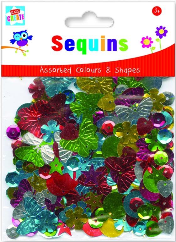 Children's Assorted Pack of Fun Sequins for Arts and Crafts Curious Minds