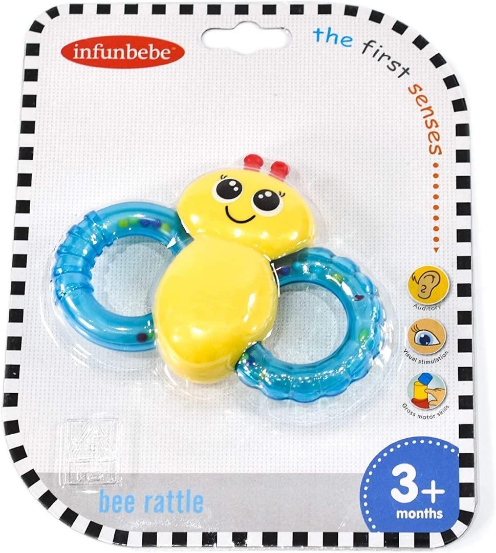 Baby's Soothing Bee Teething Rattle Sensory Toy Curious Minds