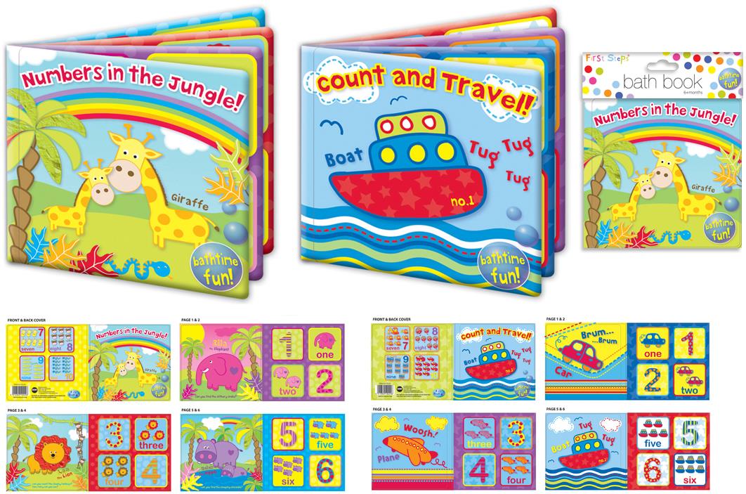 Baby's Learn To Count Soft and Colourful Bath Book (2 Designs) Curious Minds