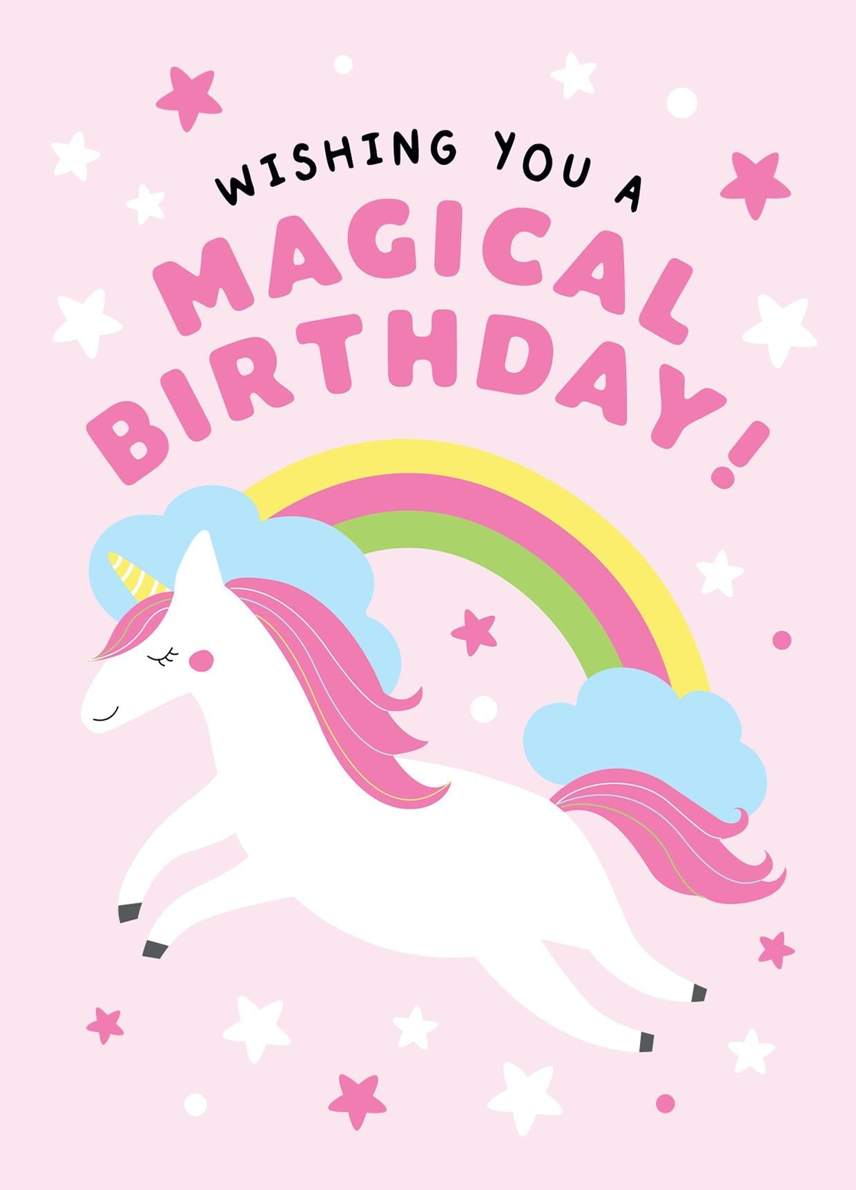 Magical Unicorn Wishing You A Magical Birthday Card Curious Minds