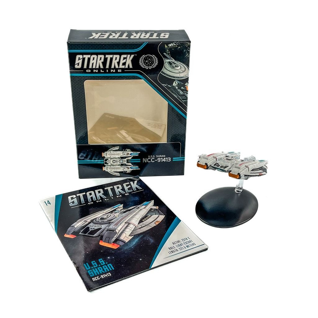 #14 U.S.S. Shran NCC-91413 - Shran-class Light Escort Model Diecast Ship STO (Eaglemoss / Star Trek) Real Merch