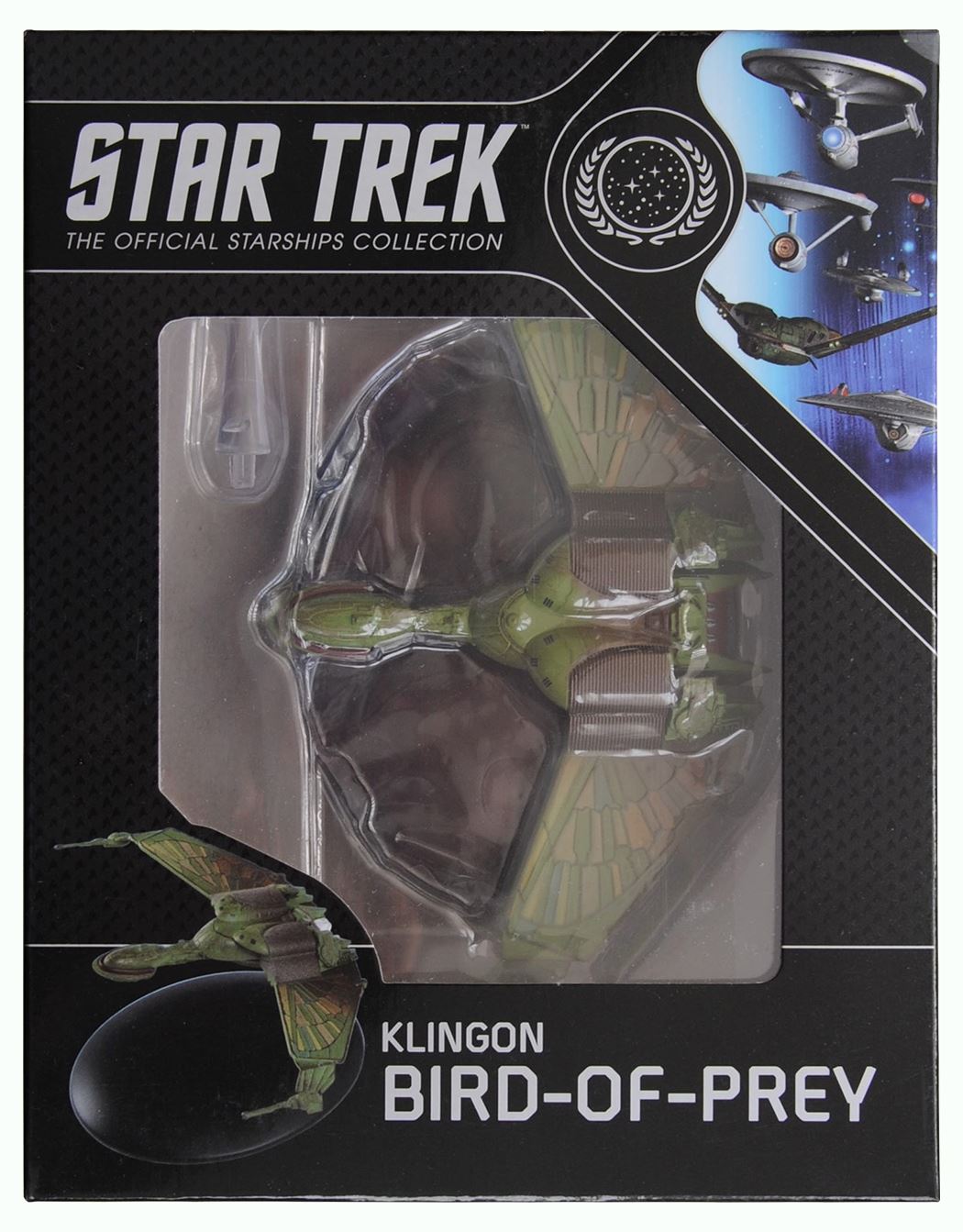 #02 Klingon Bird-of-Prey (B'rel-class) Model Die Cast Ship (Eaglemoss / Star Trek) Real Merch