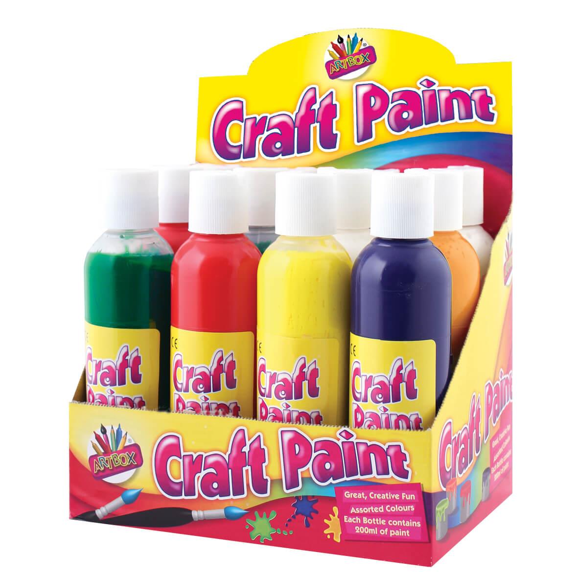 Children's 200ml Craft Paint Bottle in Assorted Colours (single) Curious Minds