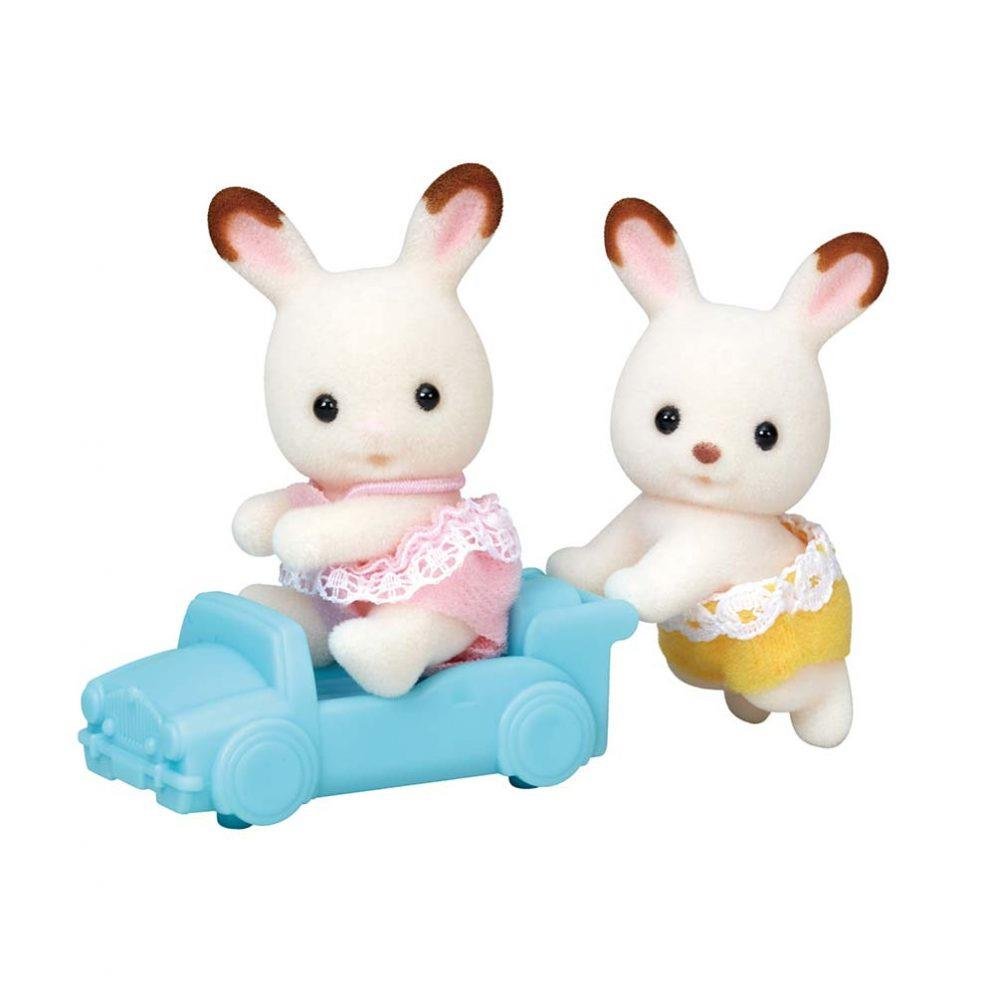 Sylvanian Families Chocolate Rabbit Twins Toy Playset for Age 3 and Up Curious Minds