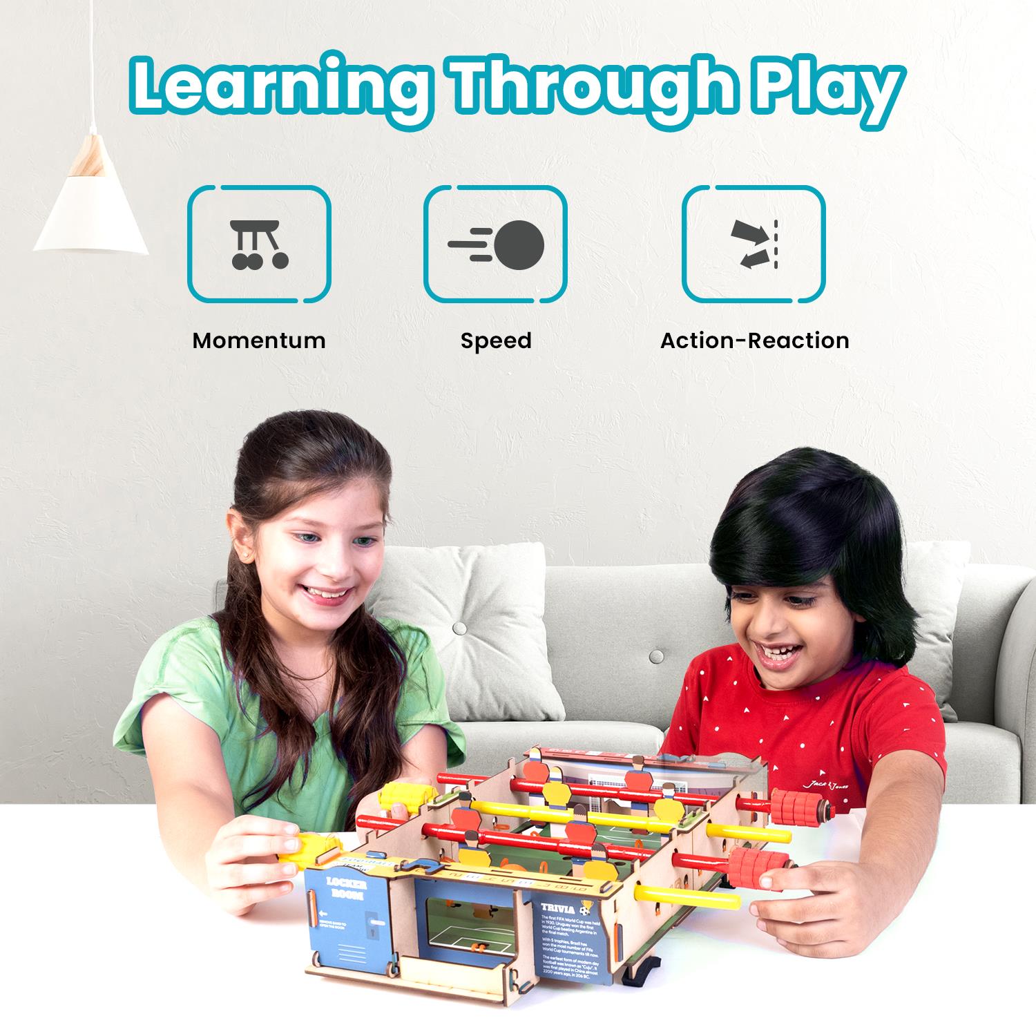Smartivity Foosball | Build-It-Yourself Multiplayer STEAM Board Game Curious Minds
