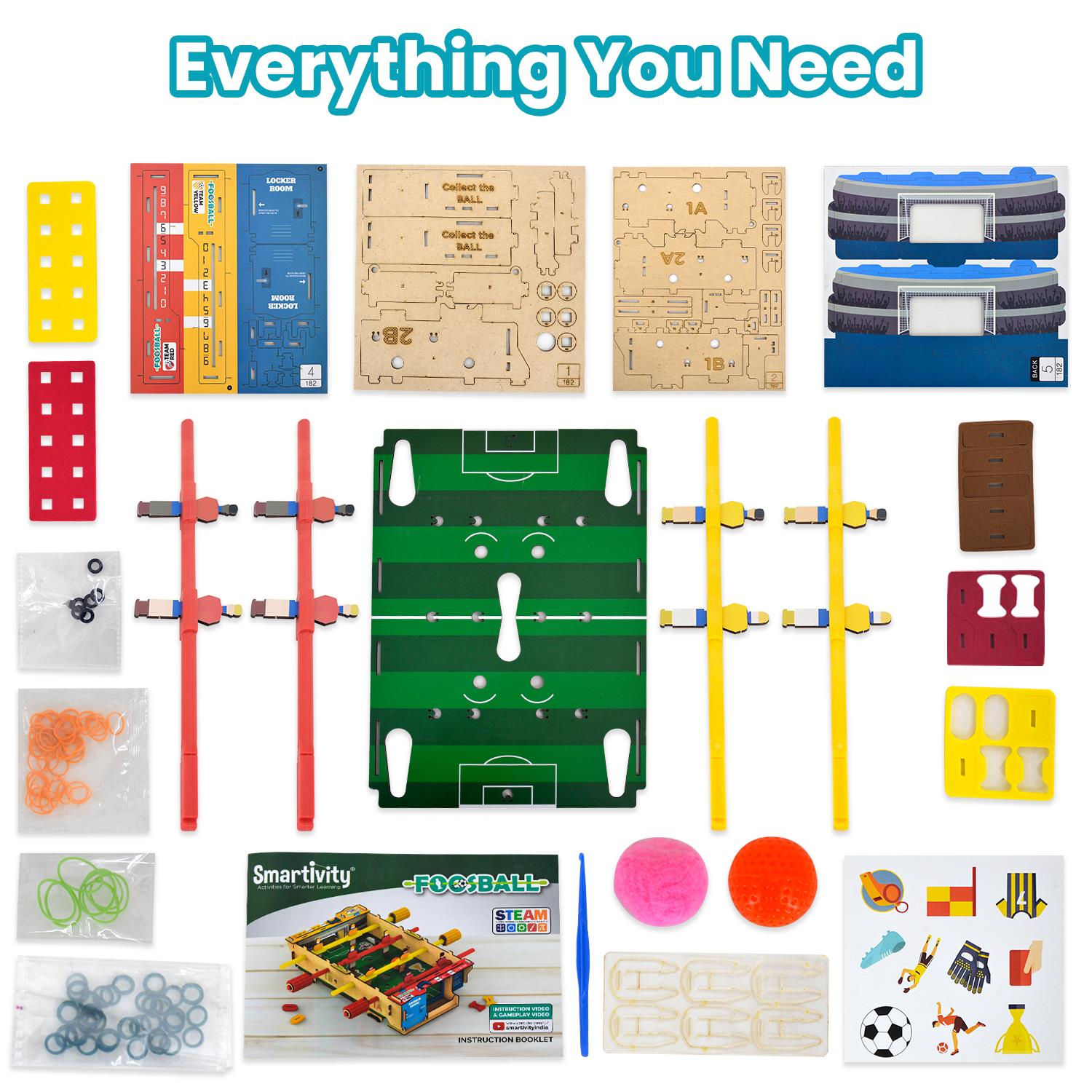 Smartivity Foosball | Build-It-Yourself Multiplayer STEAM Board Game Curious Minds