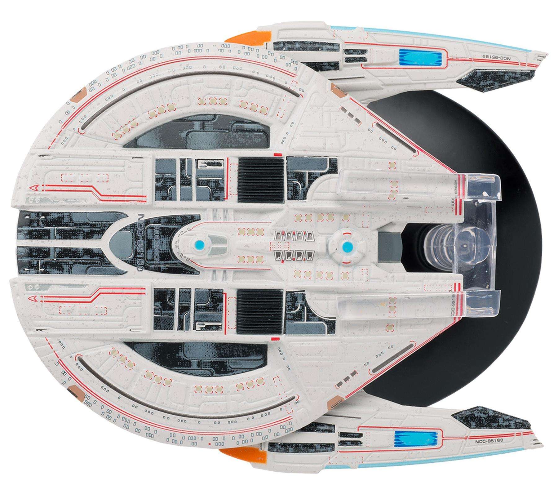 #17 U.S.S. Edison NCC-95160 Federation Temporal Warship Model Diecast Ship STO (Eaglemoss / Star Trek) Real Merch