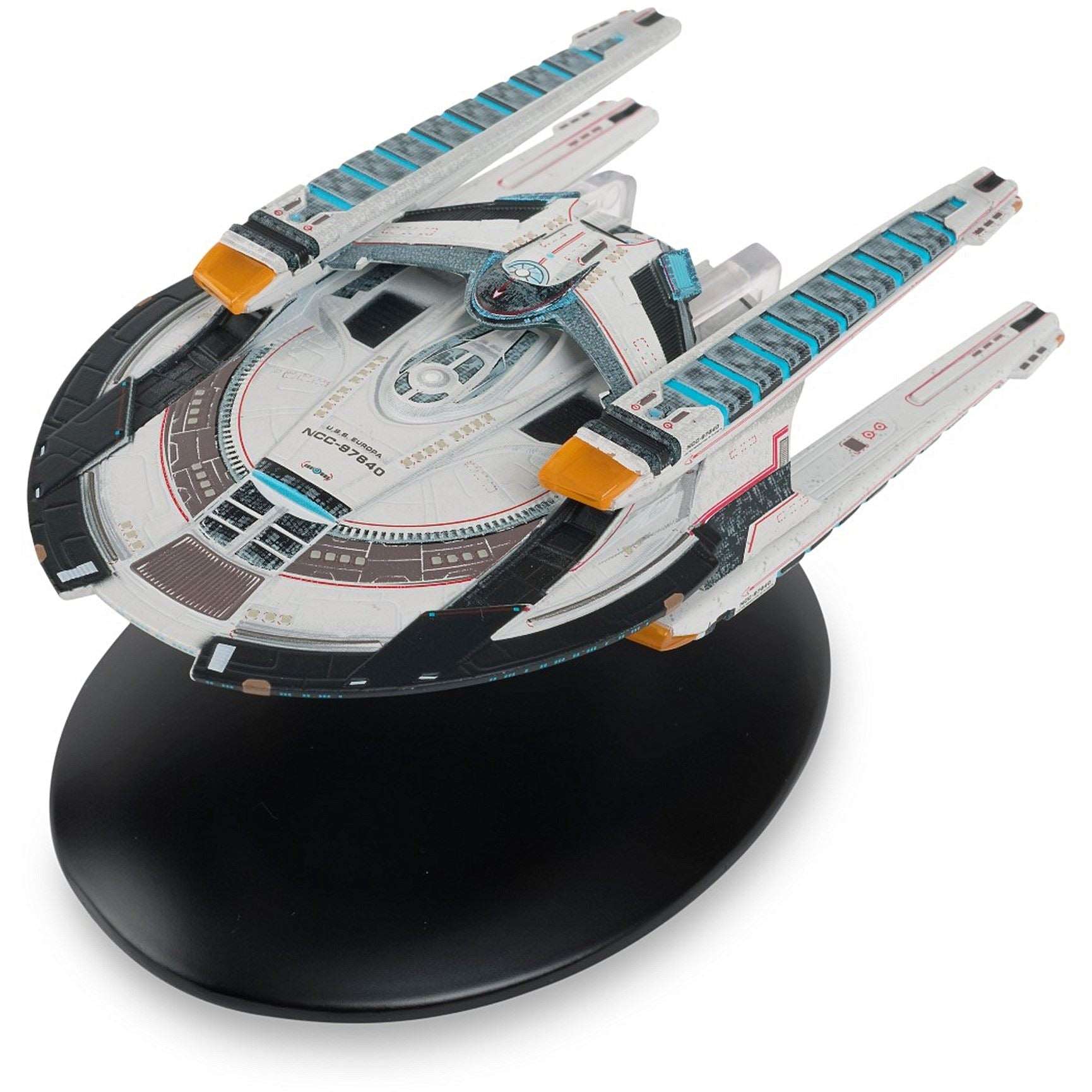 #09 U.S.S. Europa NCC-97640 Europa-Class Battle Cruiser Diecast Model Ship STO (Star Trek / Eaglemoss) Real Merch