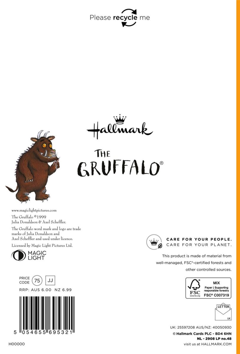 Hallmark - Gruffalo - sized Birthday Wishes Card - The Imagination Shop