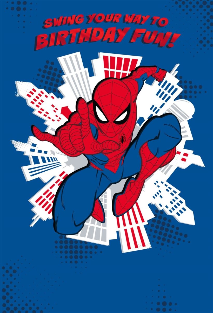 Hallmark - Swing Your Way To Birthday Fun, Marvel Spiderman - The Imagination Shop