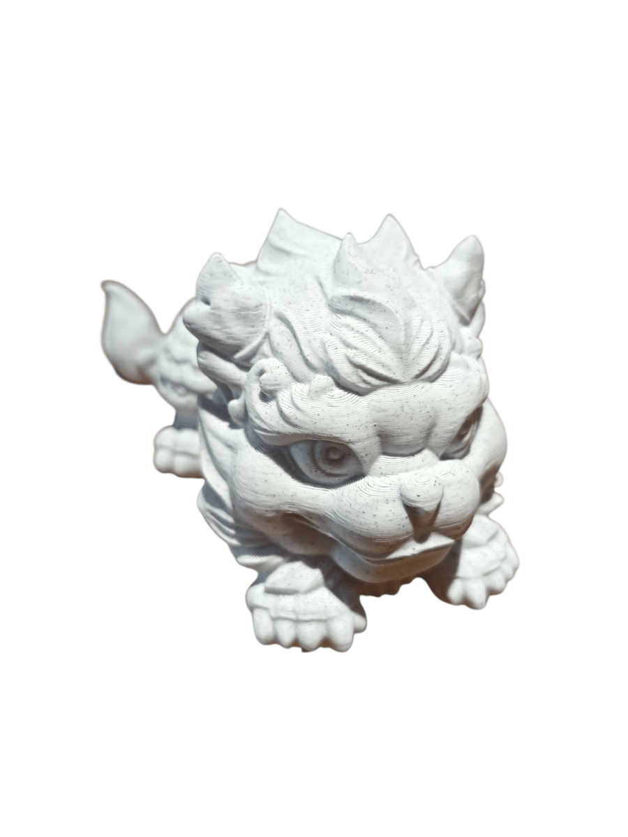 Happy Cute Stone Effect Lion Ornament PLA The Imagination Shop