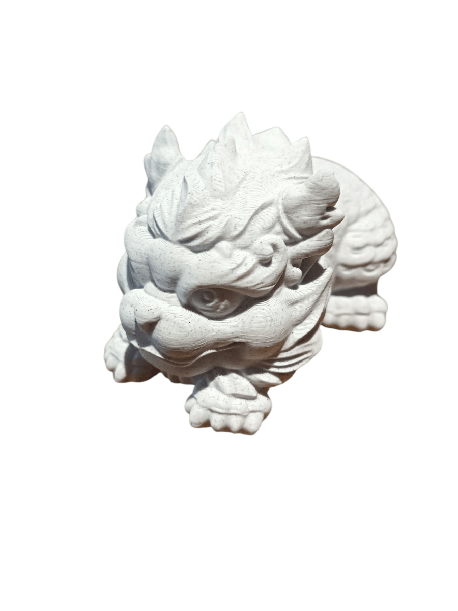 Happy Cute Stone Effect Lion Ornament PLA The Imagination Shop