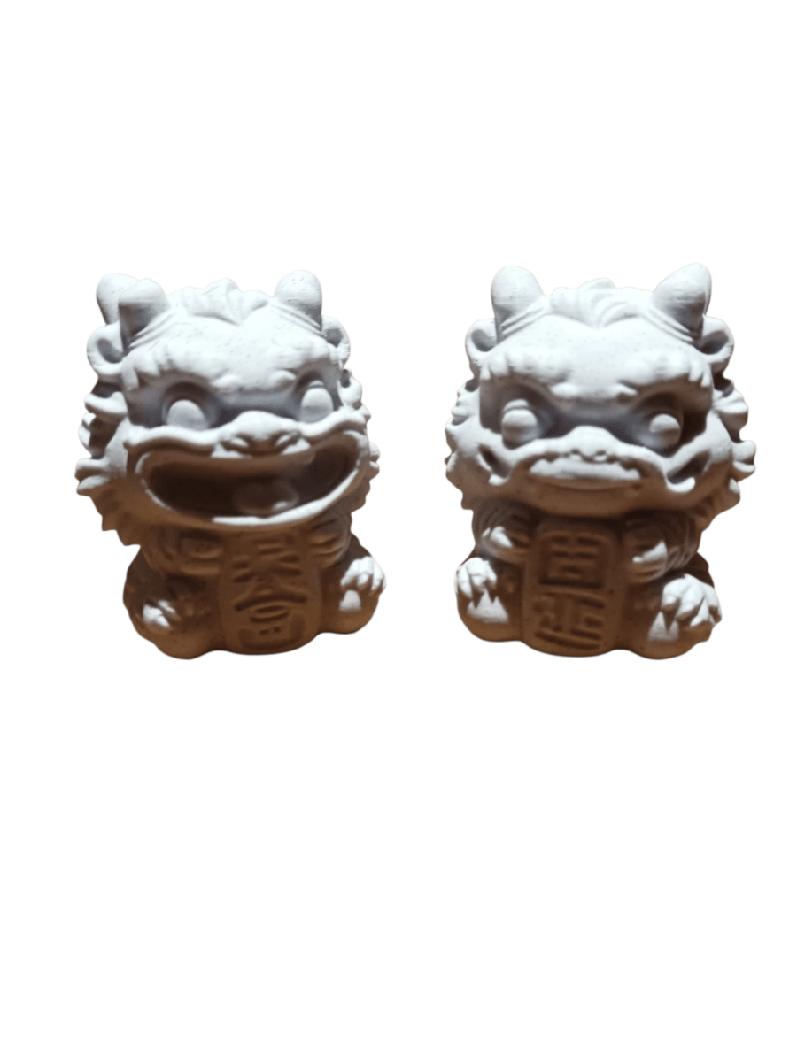 Happy Cute Stone Effect Shelf Ornaments (Pair) PLA The Imagination Shop