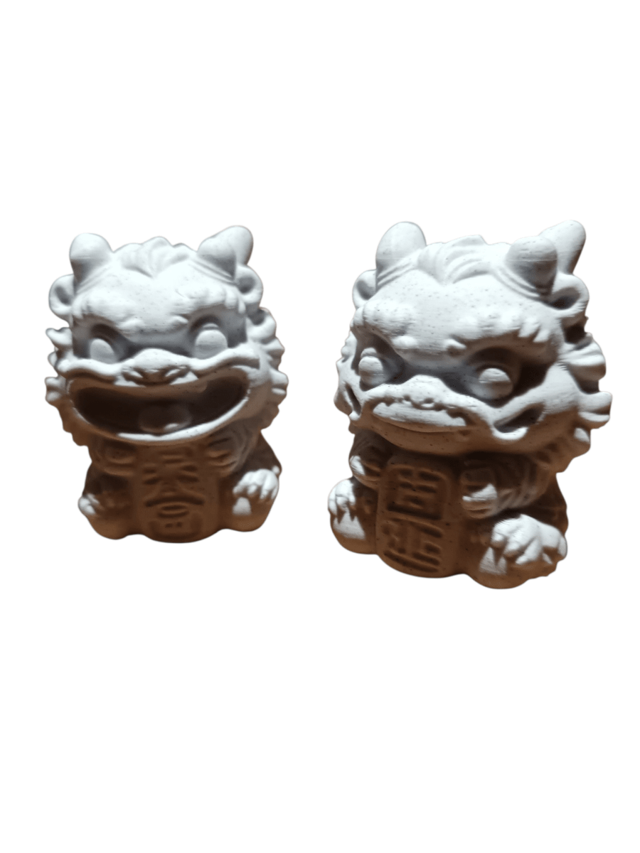 Happy Cute Stone Effect Shelf Ornaments (Pair) PLA The Imagination Shop