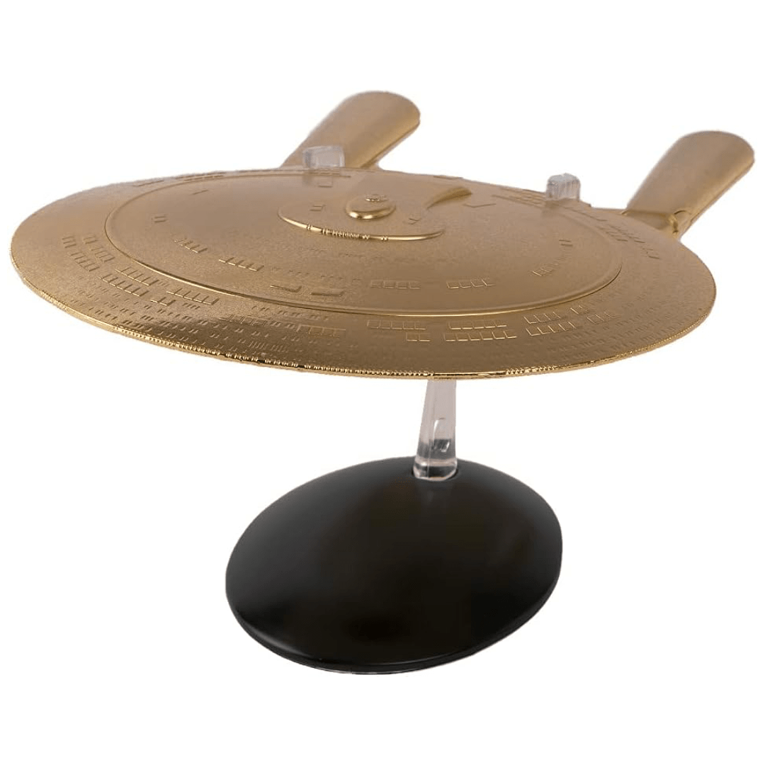 #01 Gold U.S.S. Enterprise NCC-1701-D (Galaxy class) Model Die Cast Ship XL EDITION (Eaglemoss / Star Trek) Real Merch