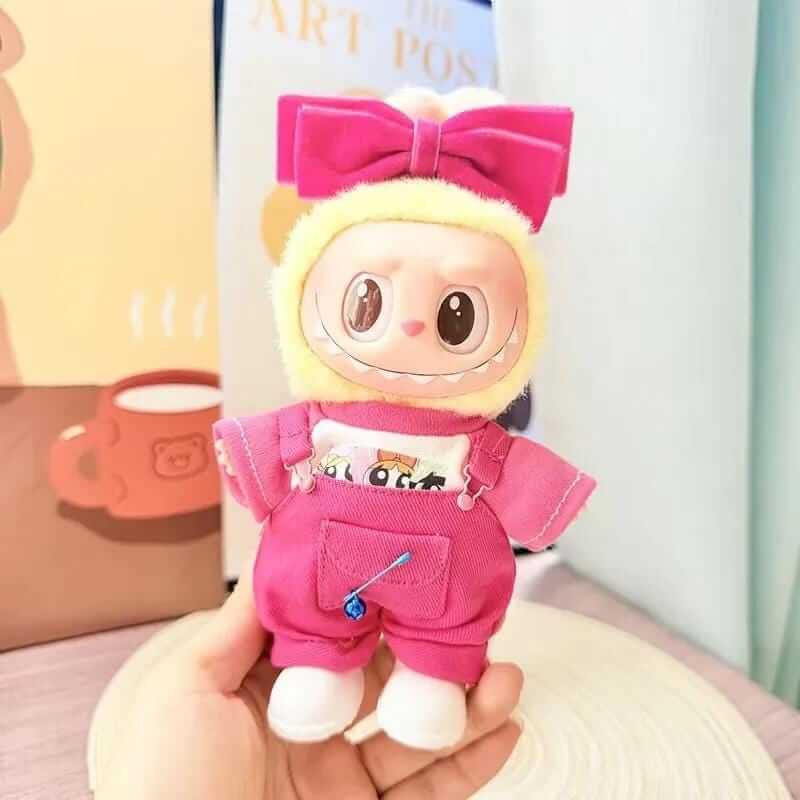 17cm Labubu Doll Clothes 3 Pieces - Outfit Plush doll clothes Macaron Cute Clothing DIY Kid Gift - Labubu Costume - Labubu Doll Clothes! Style 1 FOXLEY LONDON