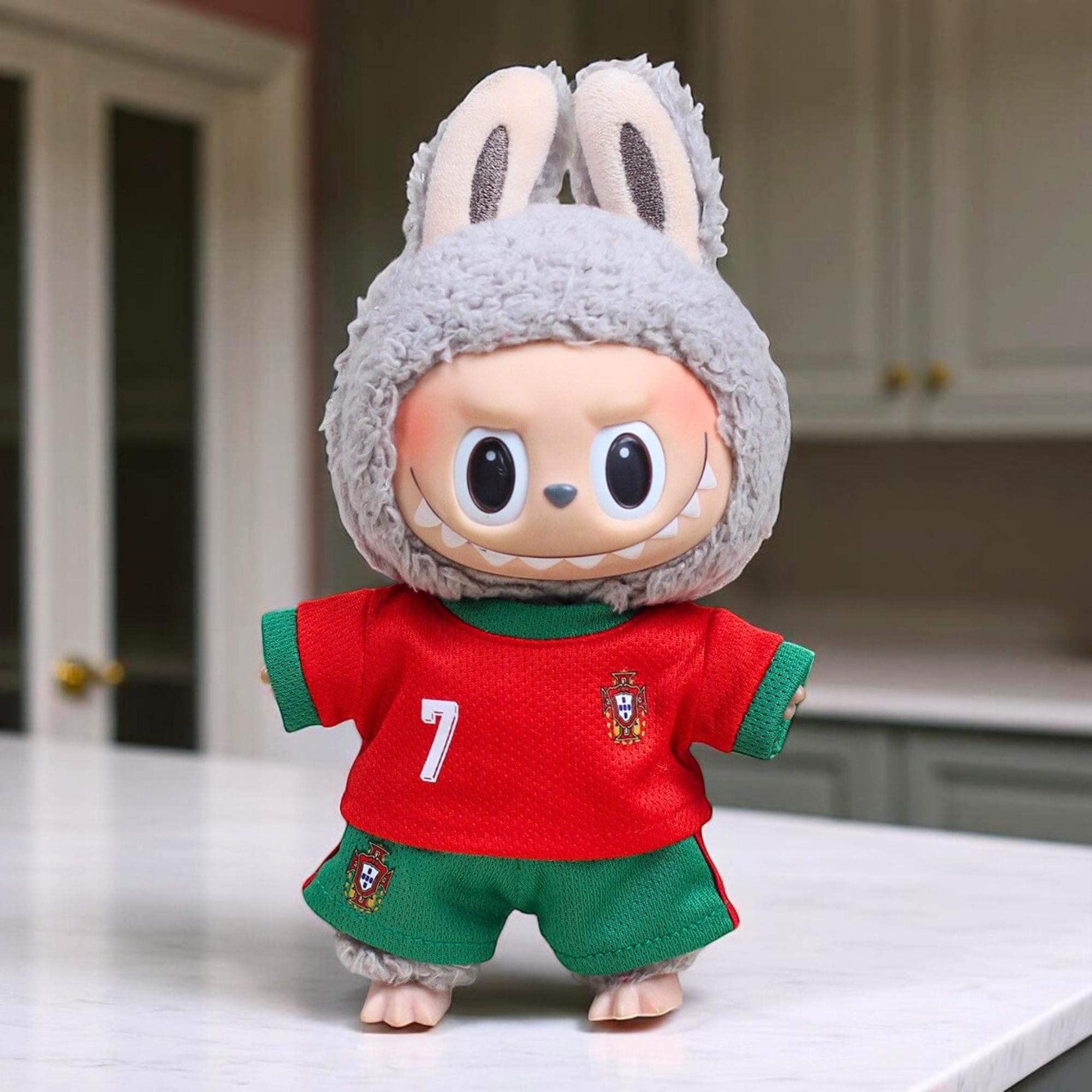 Football Labubu Outfit Handmade Doll Clothes Portugal Kit FOXLEY LONDON