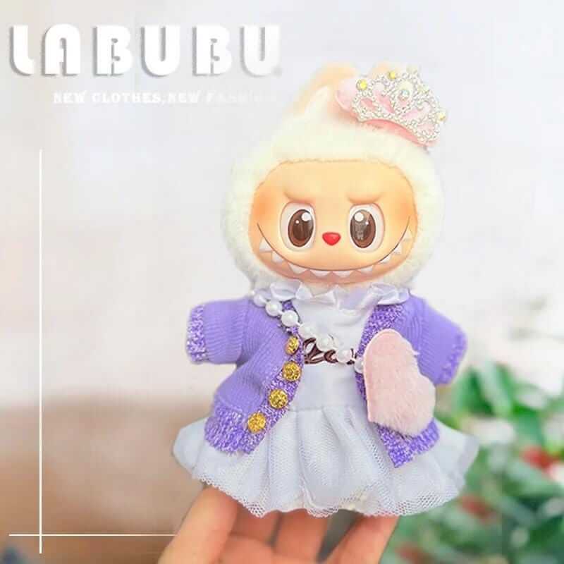 17cm Labubu Doll Clothes 3 Pieces - Outfit Plush doll clothes Macaron Cute Clothing DIY Kid Gift - Labubu Costume - Labubu Doll Clothes! Style 7 FOXLEY LONDON