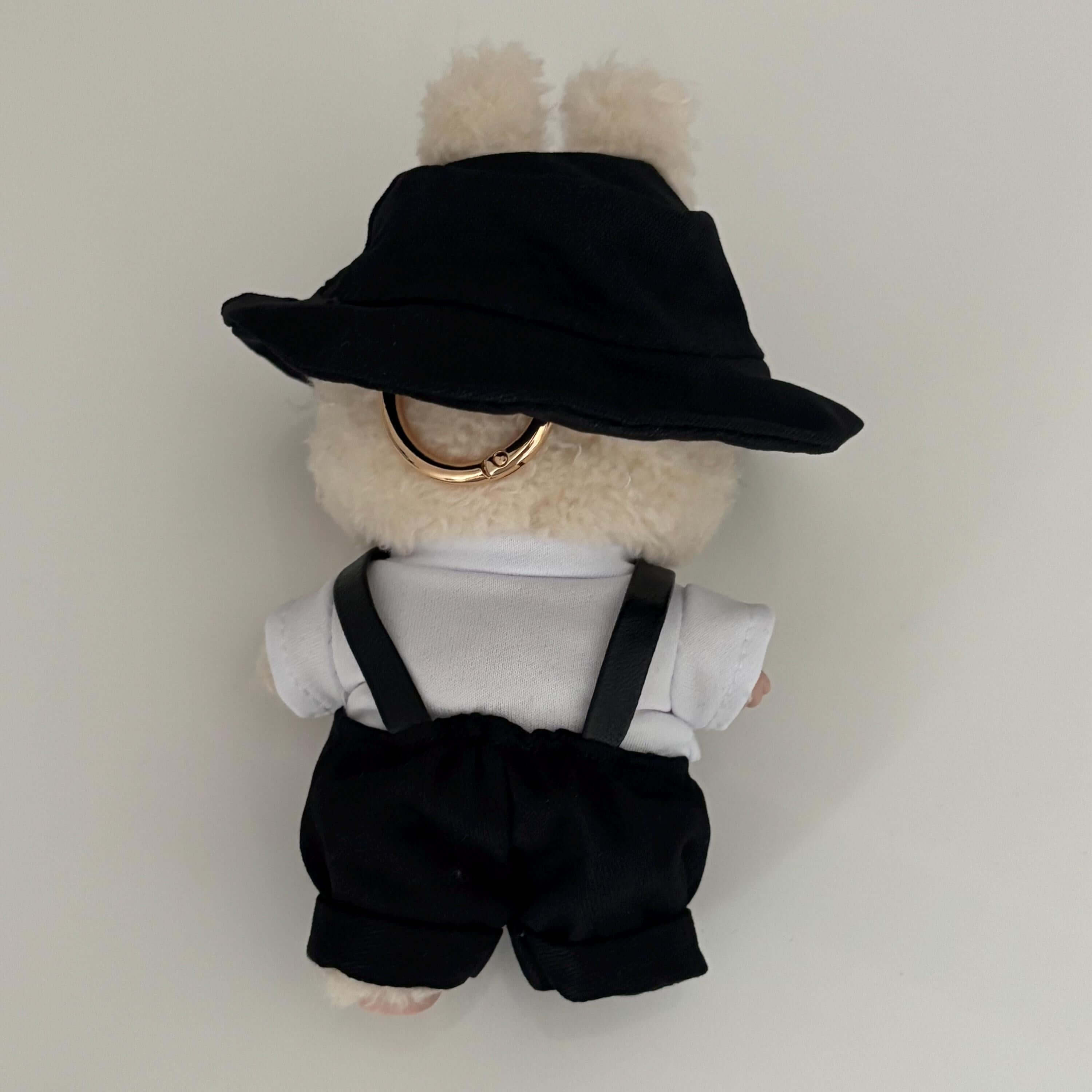 3pcs Labubu The Monsters Macaron Outfit Set - Dungarees, Hat &amp; Sunglasses FOXLEY LONDON