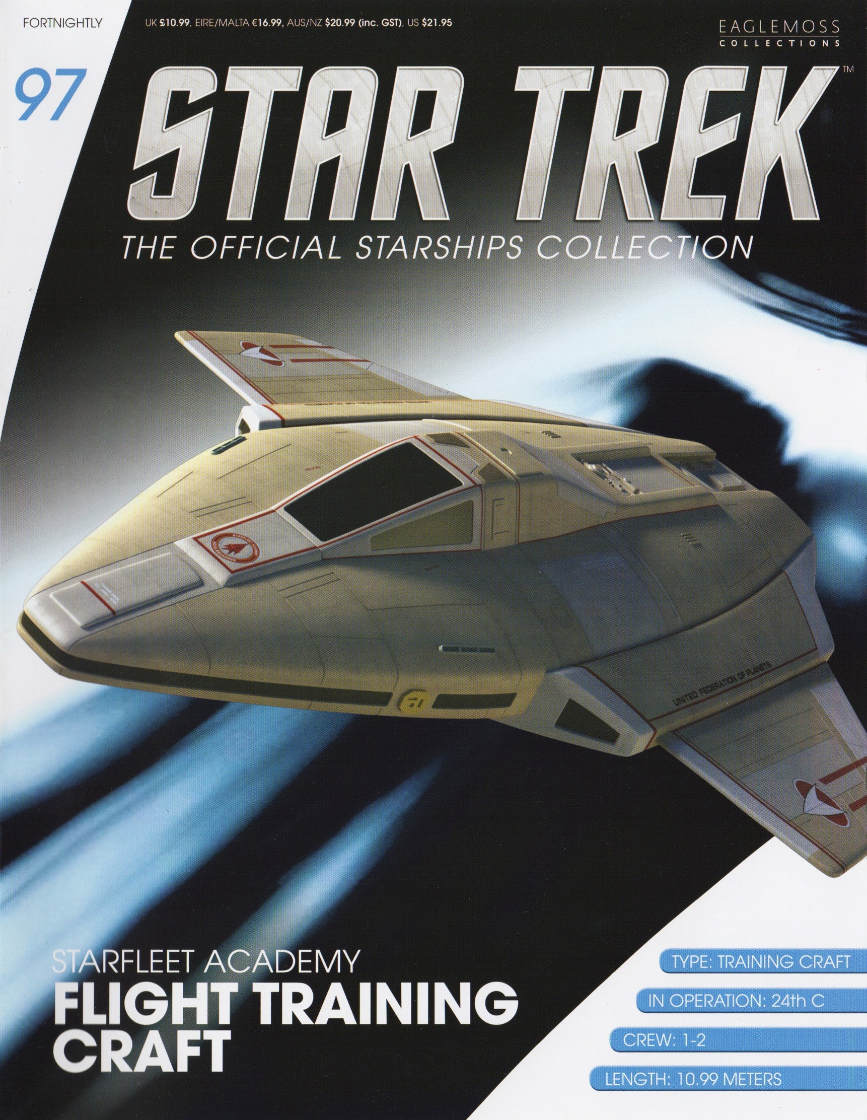 #97 Starfleet Academy Flight Training Craft Die-Cast Model (Eaglemoss / Star Trek) Real Merch