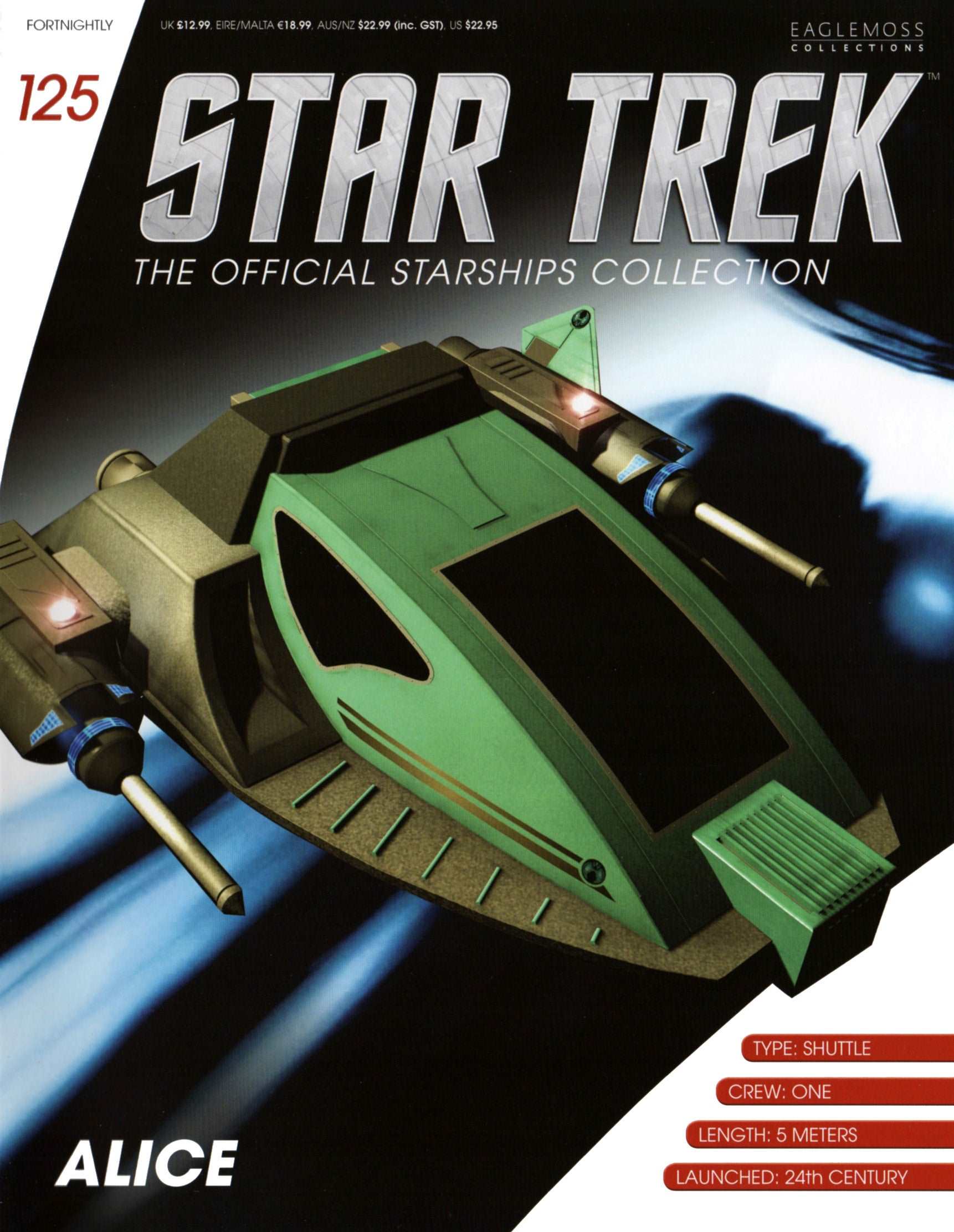 #125 Alice Model Die Cast Ship Voyager (Eaglemoss / Star Trek) Real Merch