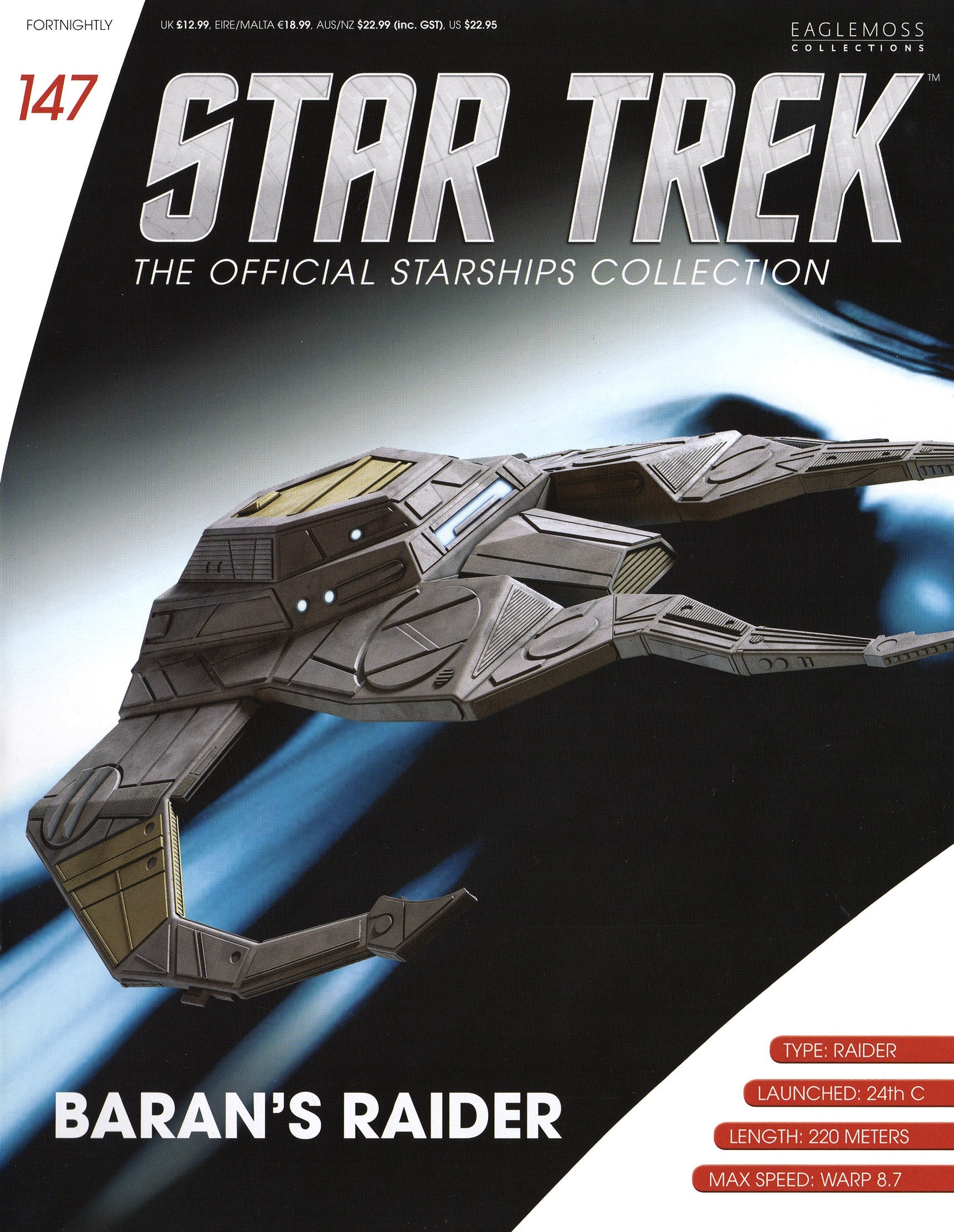 #147 Baran's Miradorn Raider Model Die Cast Ship STDC147 (Eaglemoss / Star Trek) Real Merch