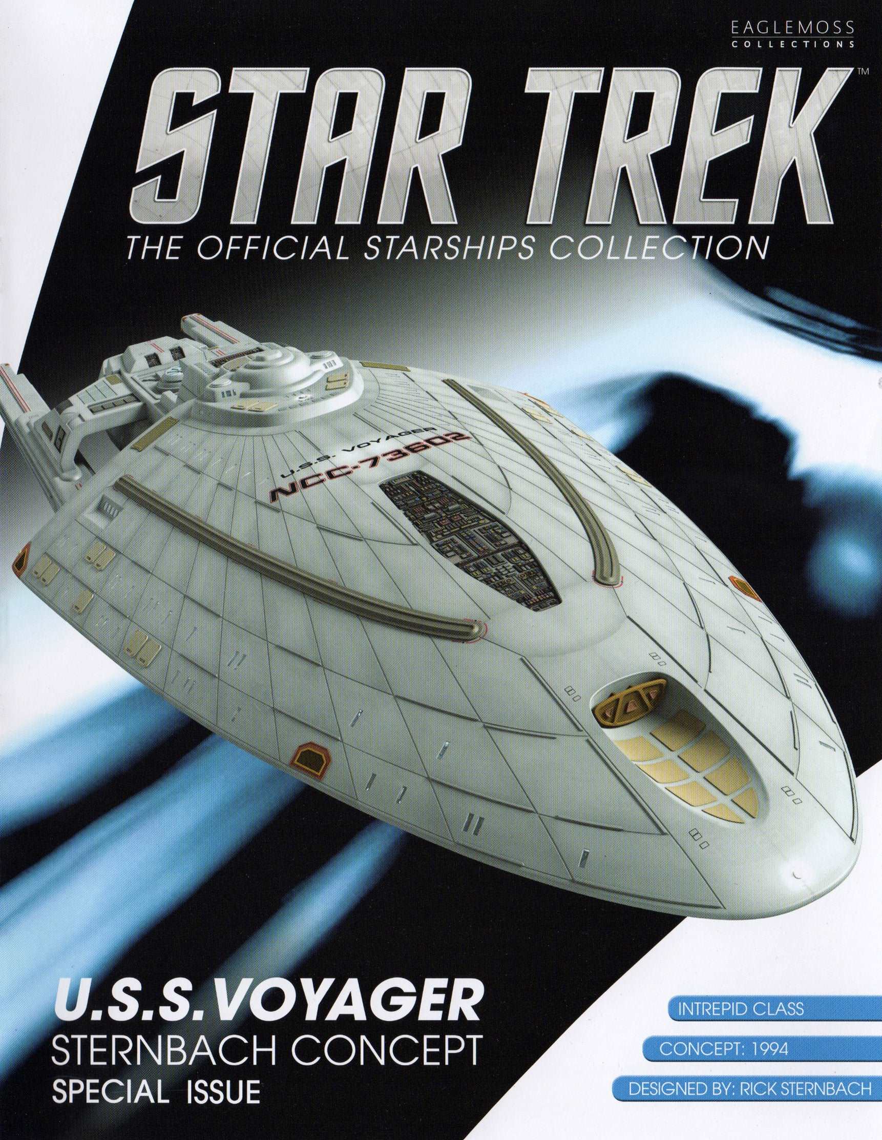 #11 U.S.S. Voyager NCC-73602 (Sternbach concept) Model Diecast Ship BONUS ISSUE (Eaglemoss / Star Trek) Real Merch