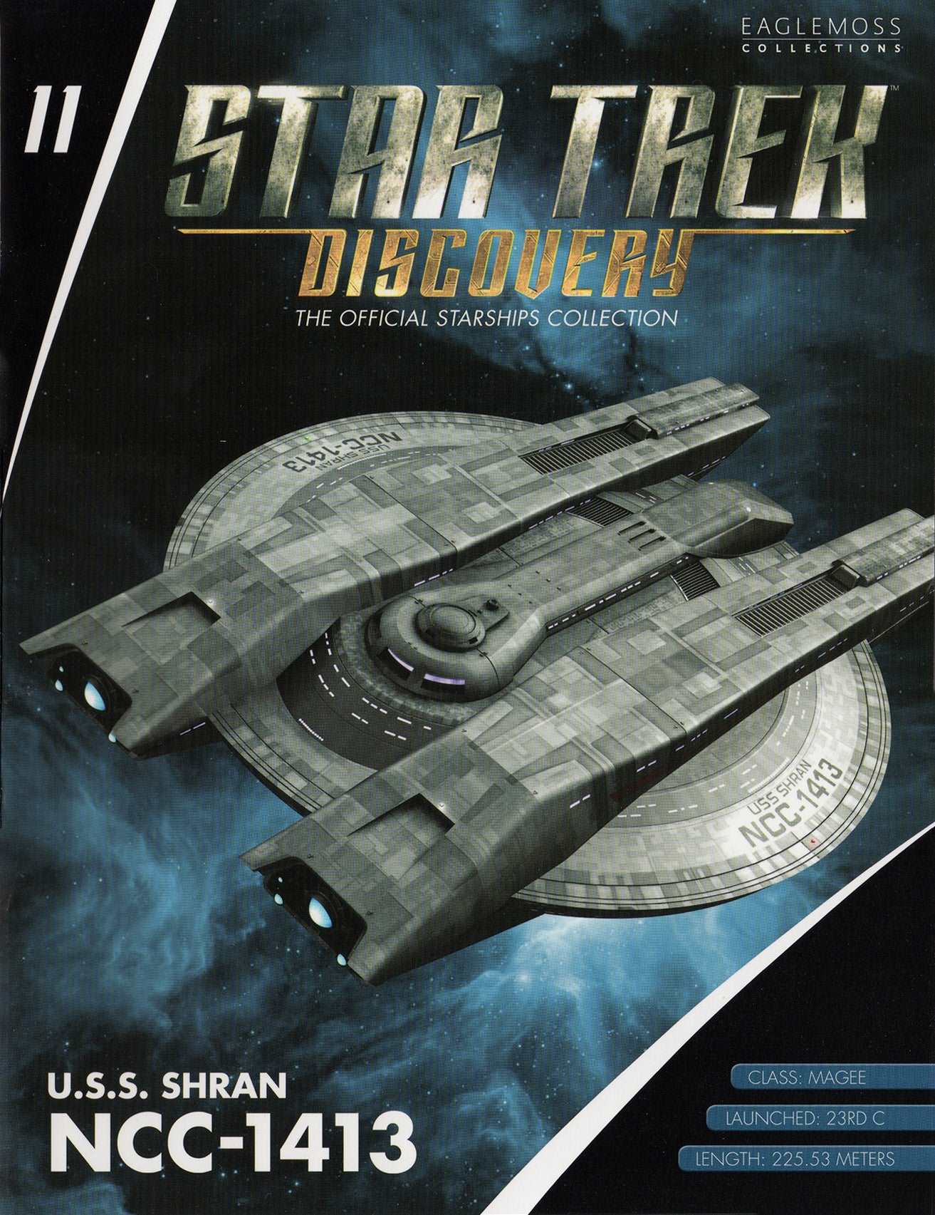 #11 U.S.S. Shran NCC-1413 (Magee-class) Discovery Ships Model Diecast Ship SSDUK011 (Eaglemoss / Star Trek) Real Merch