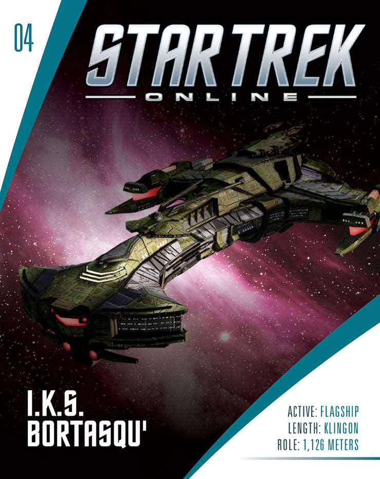 #04 Klingon I.K.S. Bortasqu' Flagship Model Diecast Ship STO (Eaglemoss / Star Trek) Real Merch