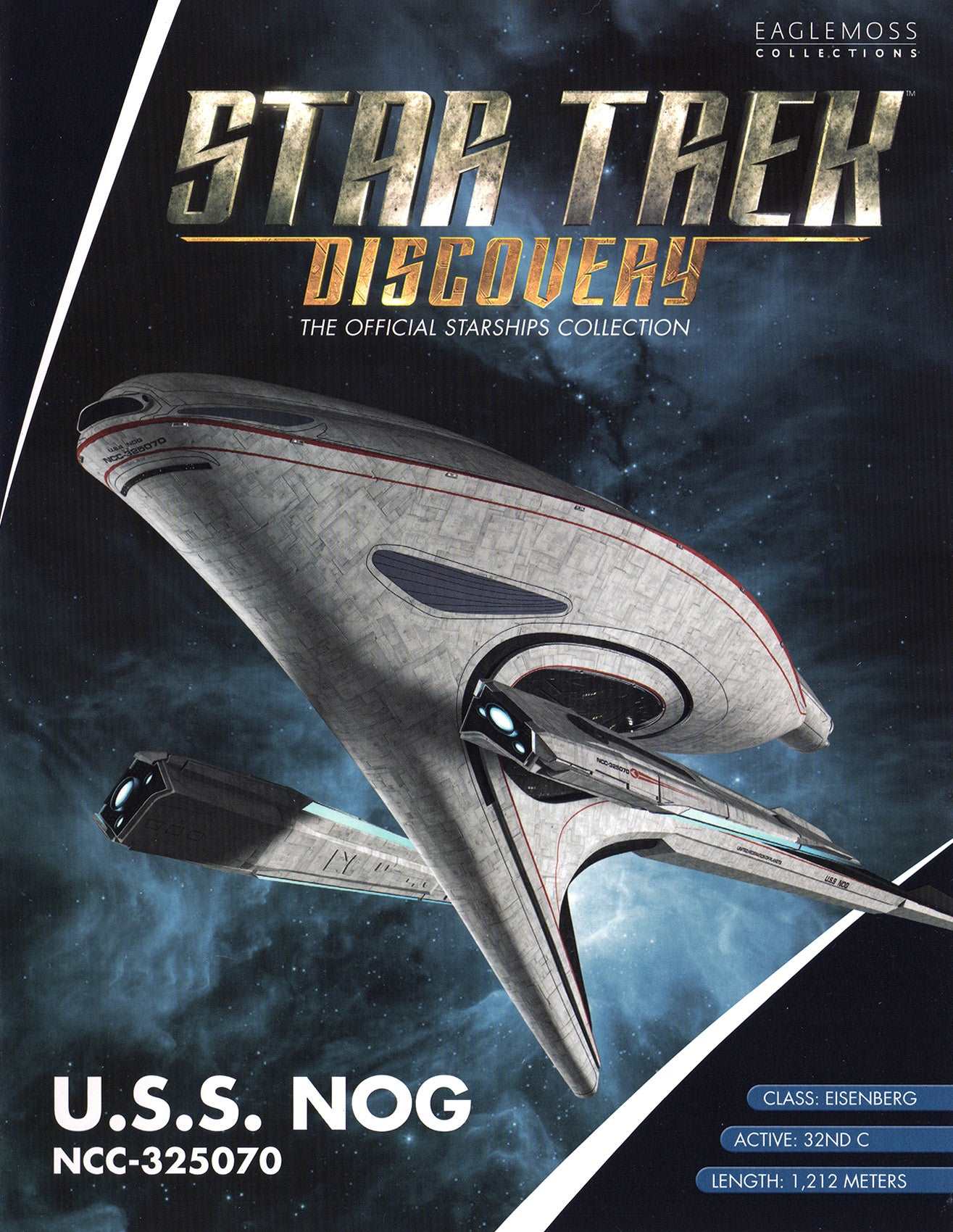 #14 U.S.S. Nog NCC-325070 (Eisenberg-class) Model Diecast Ship Discovery (Eaglemoss / Star Trek) Real Merch