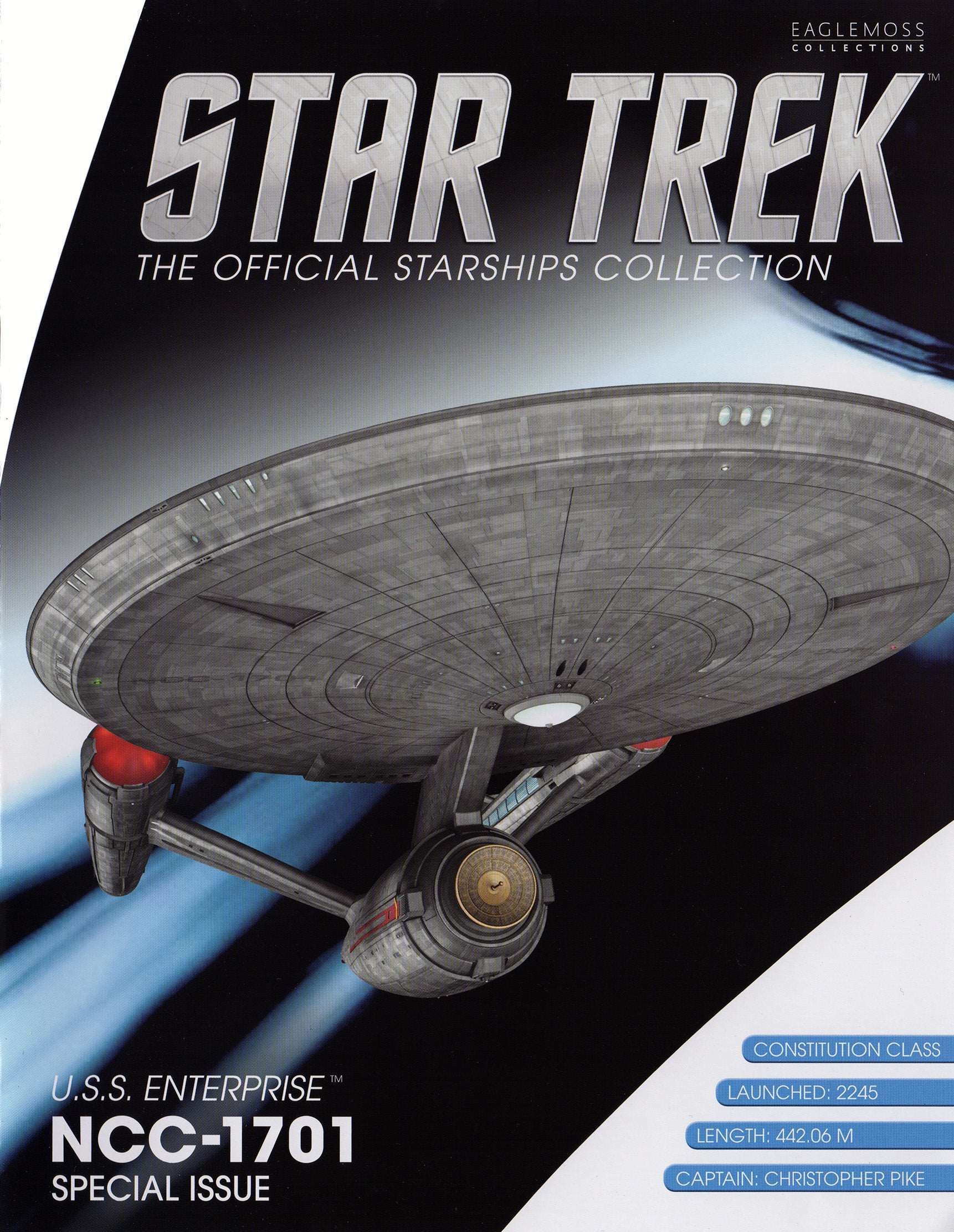 #11 U.S.S. Enterprise NCC-1701 (Constitution-class) 2256 Discovery XL EDITION Model Diecast Ship (Eaglemoss / Star Trek) Real Merch