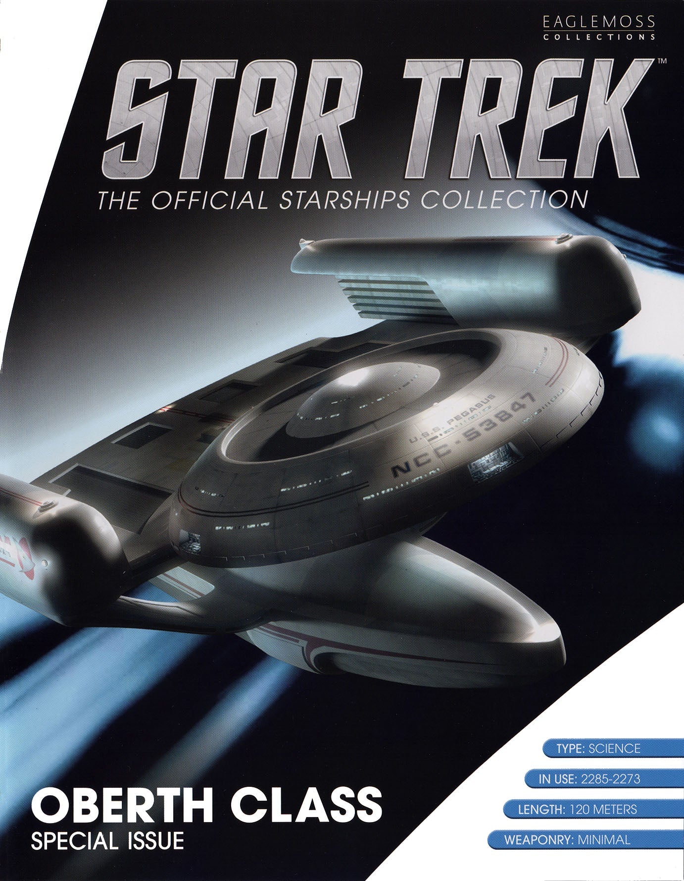 #28 Oberth Class U.S.S. Pegasus NCC-53847 XL EDITION Model Diecast Ship (Eaglemoss / Star Trek) Real Merch