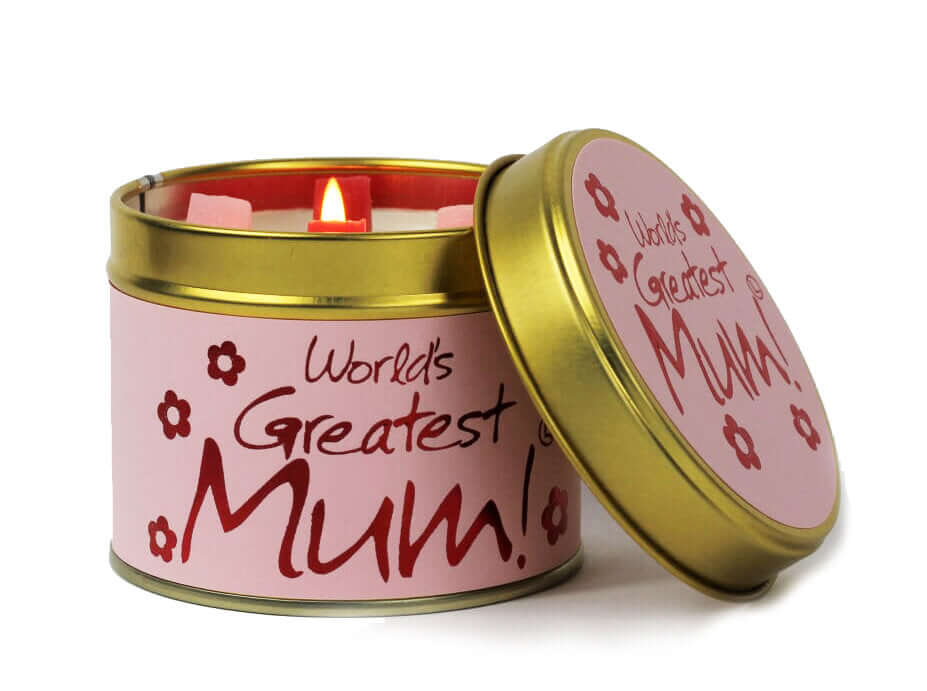 Lily Flame Worlds Greatest Mum! Scented Gift Tin Candle Lily-Flame