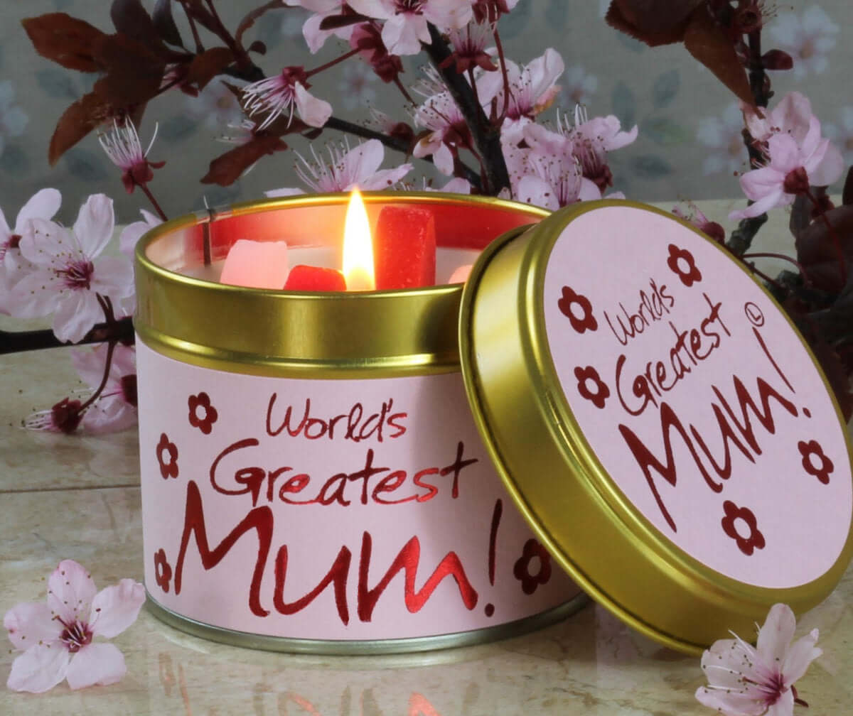 Lily Flame Worlds Greatest Mum! Scented Gift Tin Candle Lily-Flame