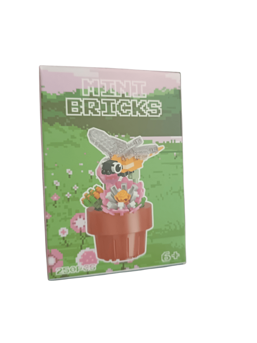 Mini Bricks Flowers and Dragonfly Building Brick Set Joe Davies