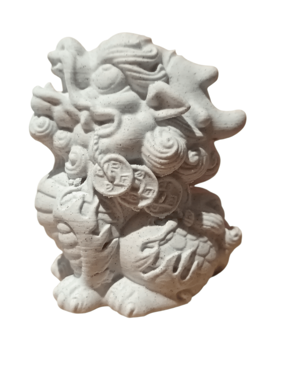 Oriental Style Dragon Stone Effect Ornament PLA The Imagination Shop