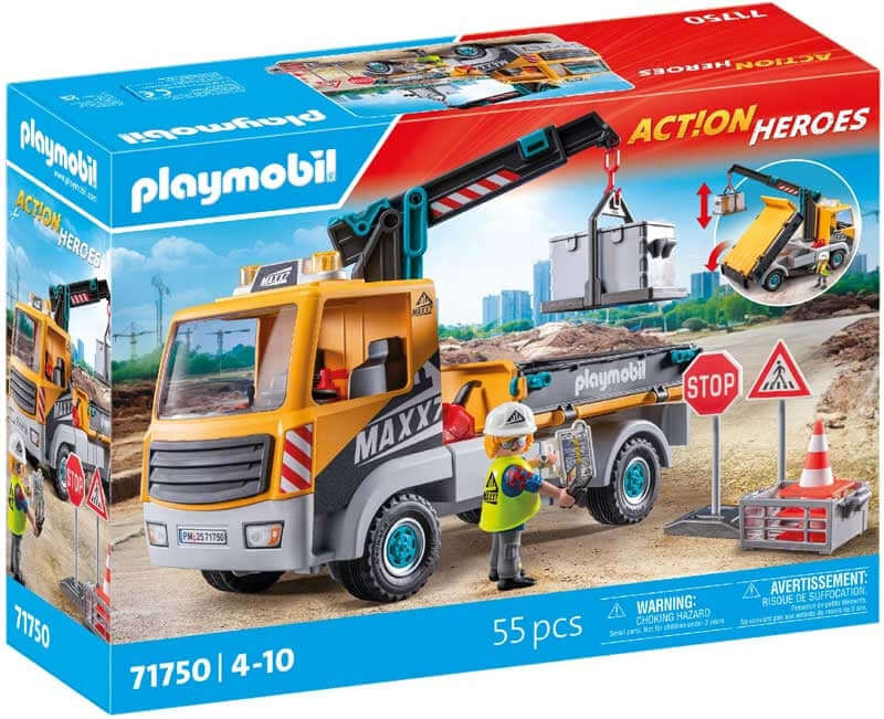 Playmobil Action Heroes Construction Site Truck 71750 Playmobil