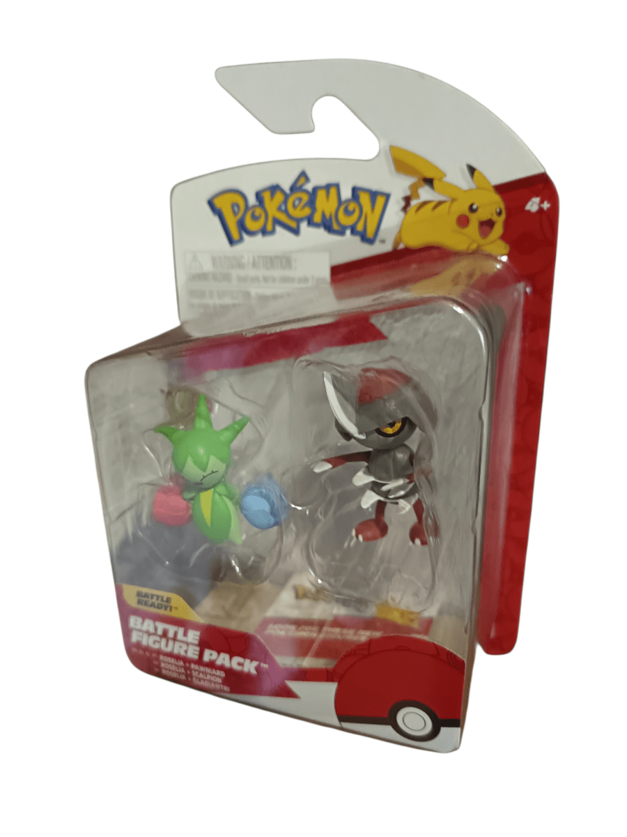 Pokémon Roselia & Pawniard Battle Figure Pack Jazwares