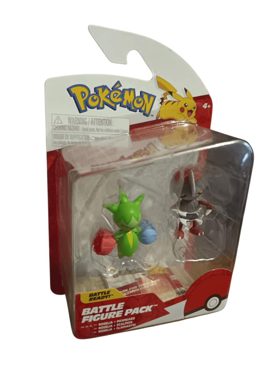 Pokémon Roselia & Pawniard Battle Figure Pack Jazwares