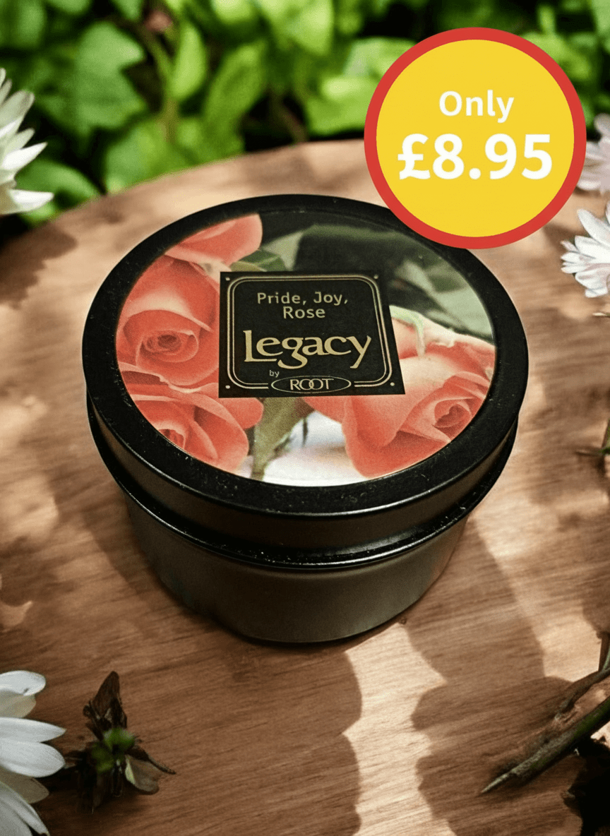 Root Legacy - Pride, Joy, Rose 4oz Tin Candle Root