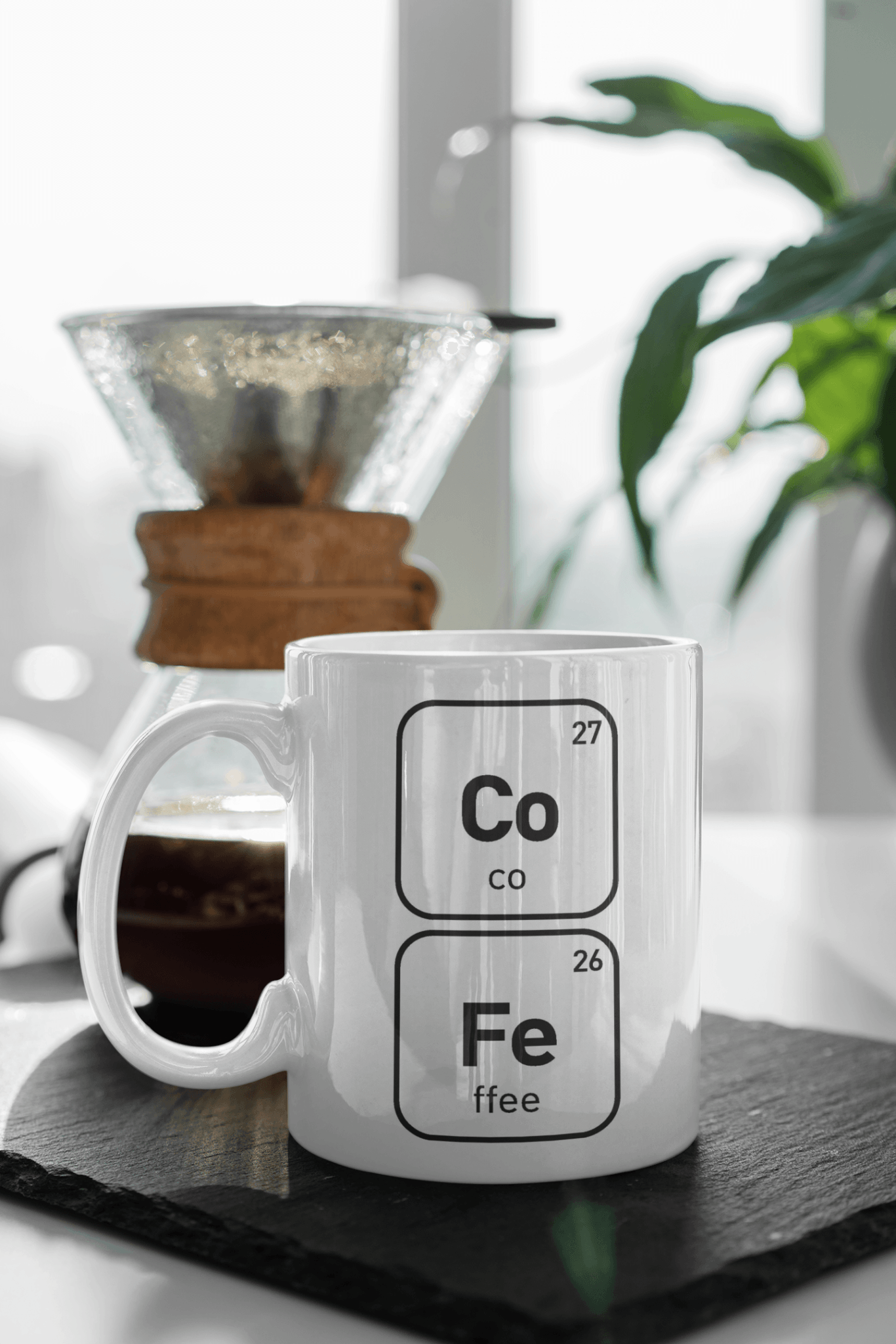 Novelty Periodic Table Element Co Fe Ceramic Mug for Science Lovers Curious Minds