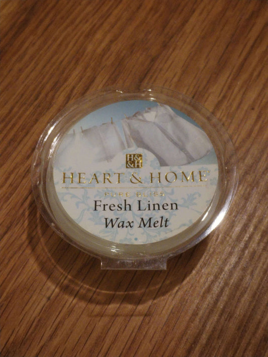 Heart and Home - Fresh Linen Wax Melt Single Heart & Home