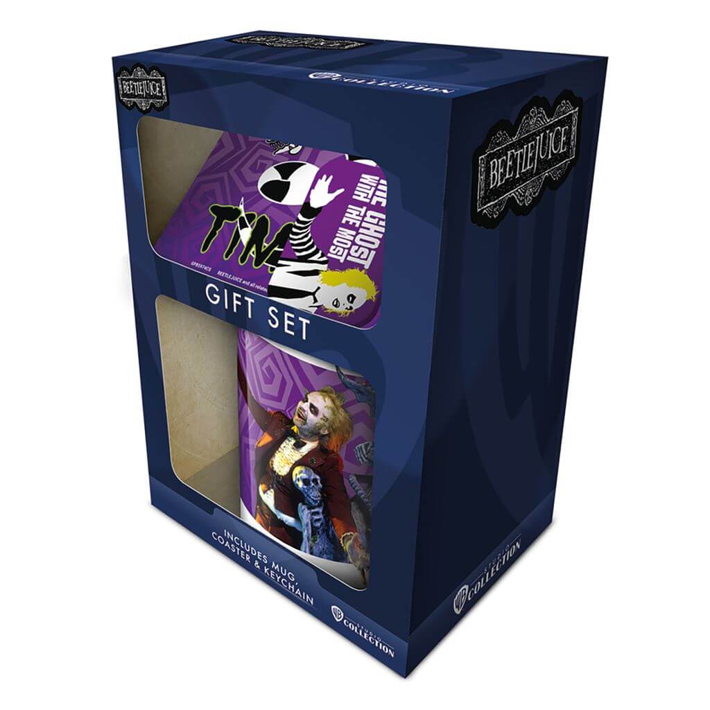 Beetlejuice - The Ghost With The Most Mug, Coaster & Keychain Giftset Pyramid International