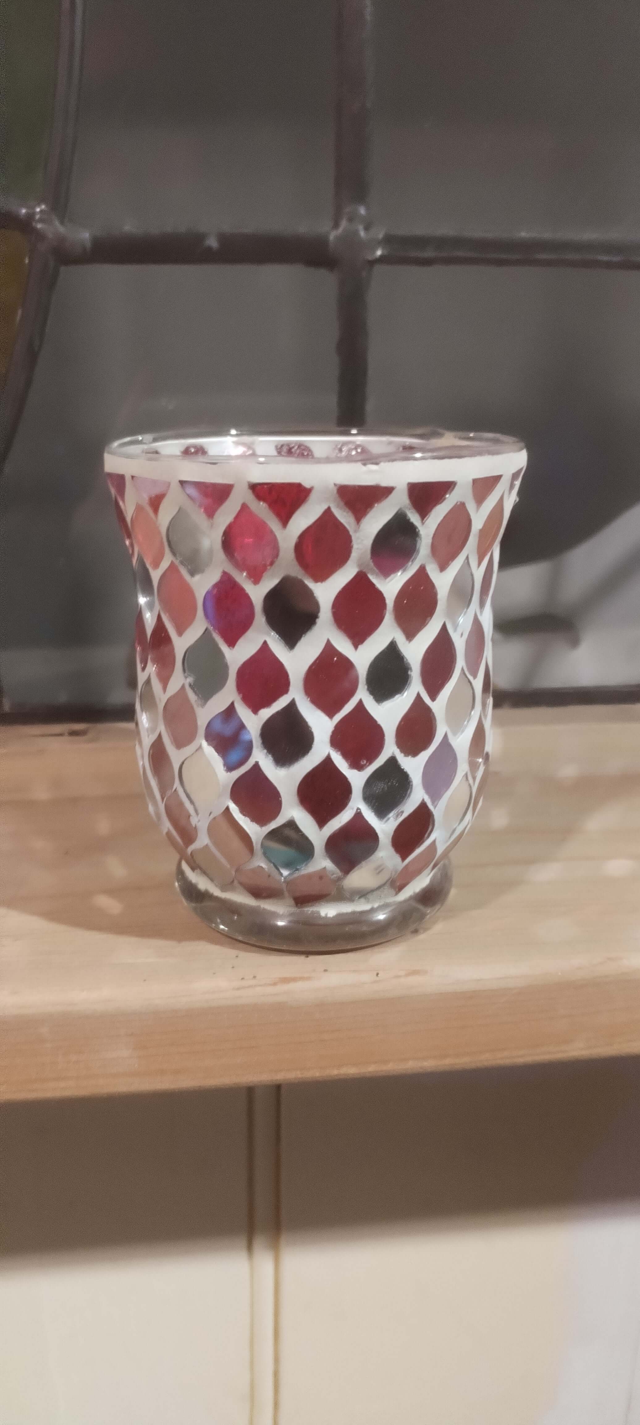 Red Teardrop Hurricane 11cm Candle Holder Aroma Accesories