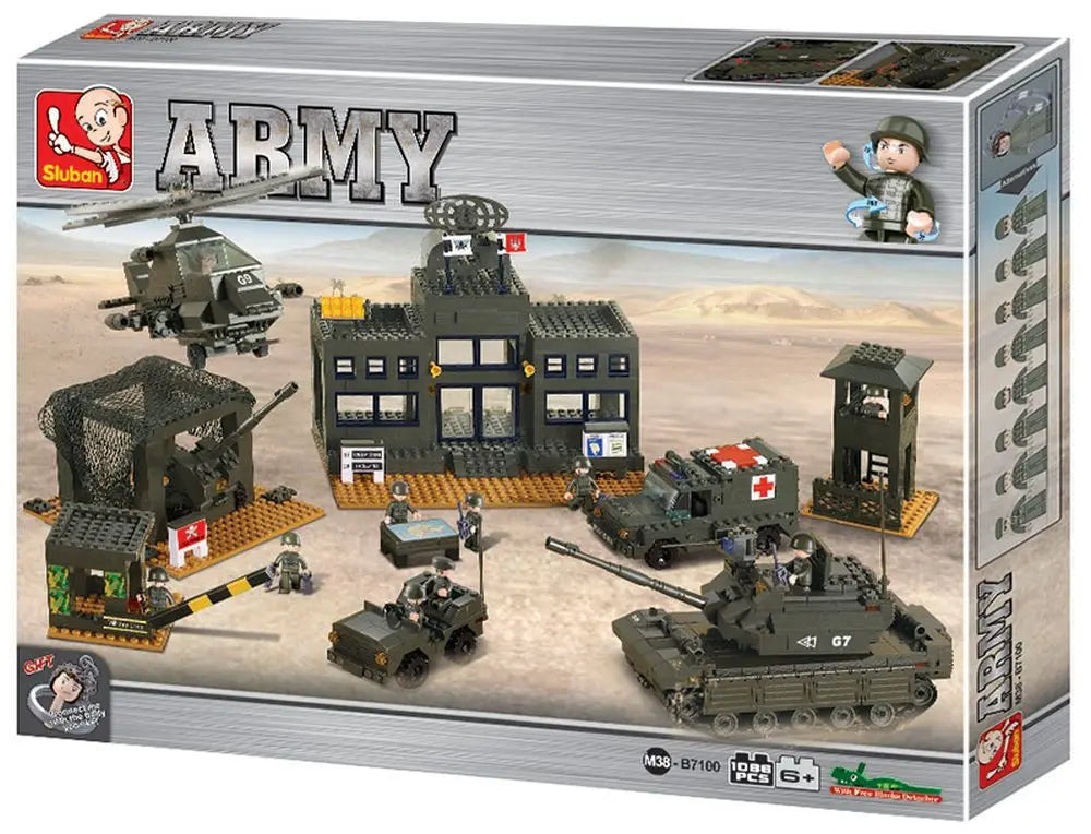 Sluban Army Headquarters Building Brick Set Sluban
