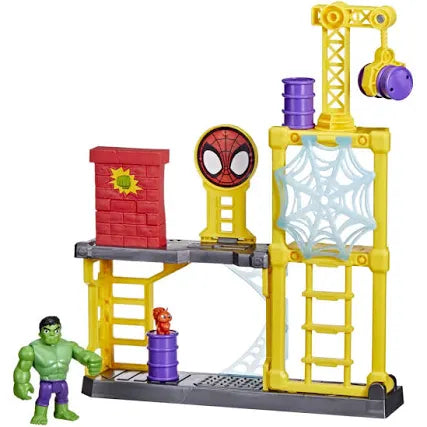 Marvel Spidey and his Amazing Friends Hulk's Smash yard Playset