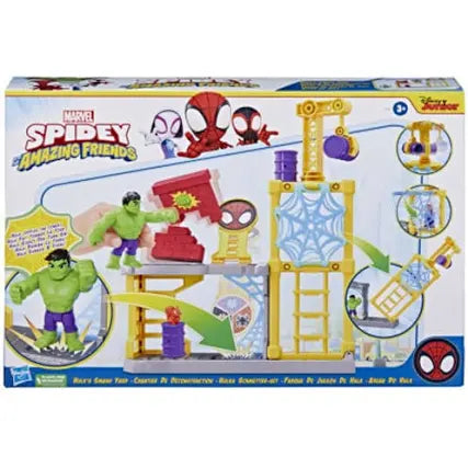 Marvel Spidey and his Amazing Friends Hulk's Smash yard Playset