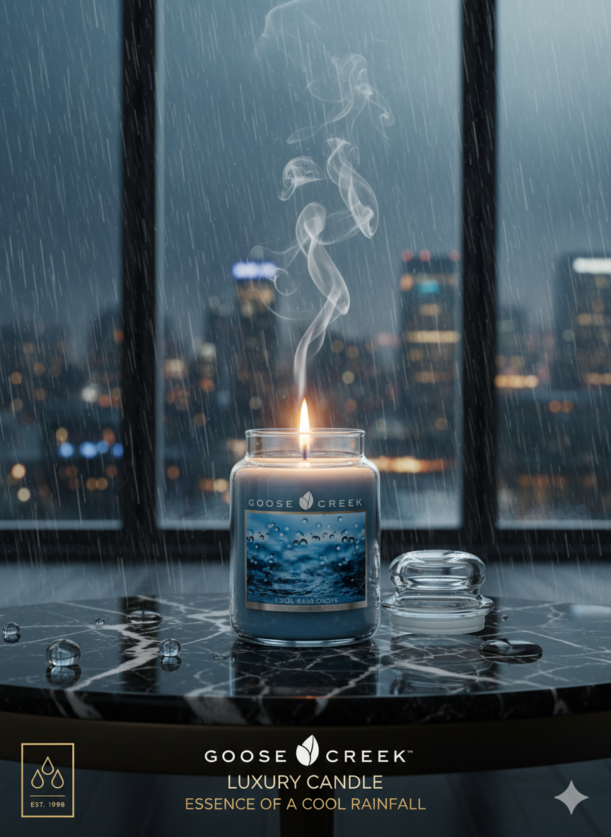 Goose Creek Cool Rain Drops Large Jar Scented Candle Goose Creek
